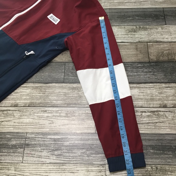 Hollister Epic Flex Color Block Windbreaker Jacket Men’s S Red Blue White - Picture 3 of 8